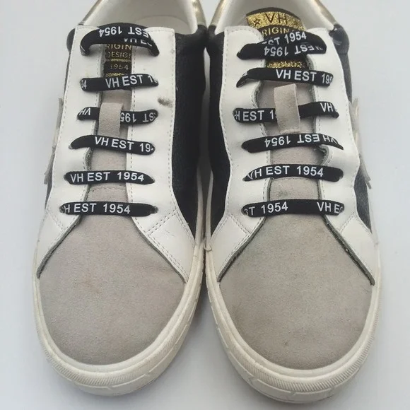 Vintage Havana VH Flair Women's 10 Black Gold Grey White Sneakers Shoes - Picture 5 of 12
